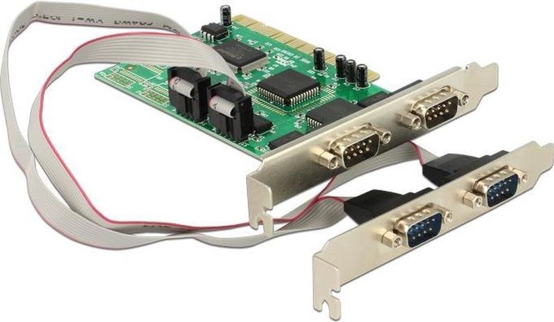 DeLOCK - RS232 PCI Kaart - 4x 9-pins SUB-D - Geschikt voor Windows en Linux
