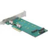 Delock - PCI Express x4 Kaart - Low Profile Form Factor - 1 x M.2 Key B + 1 x NVMe M.2 Key M