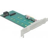Delock - PCI Express x4 Kaart - Low Profile Form Factor - 1 x M.2 Key B + 1 x NVMe M.2 Key M
