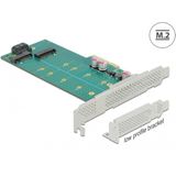 Delock - PCI Express x4 Kaart - Low Profile Form Factor - 1 x M.2 Key B + 1 x NVMe M.2 Key M