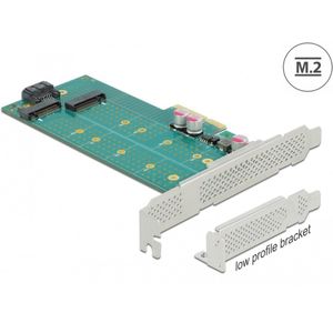 Delock - PCI Express x4 Kaart - Low Profile Form Factor - 1 x M.2 Key B + 1 x NVMe M.2 Key M