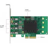 Delock - 89048 PCI Express x4-kaart - 4 x USB 3.0 - Low Profile