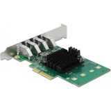 Delock - 89048 PCI Express x4-kaart - 4 x USB 3.0 - Low Profile
