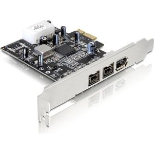 DeLOCK - FireWire 400/800 PCI Express Kaart - 1x 6-pins + 2x 9-pins