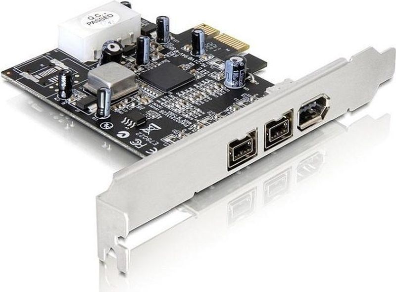 DeLOCK - FireWire 400/800 PCI Express Kaart - 1x 6-pins + 2x 9-pins