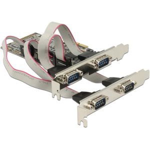 Delock 4 x serial PCI Express Card - Seriële adapter