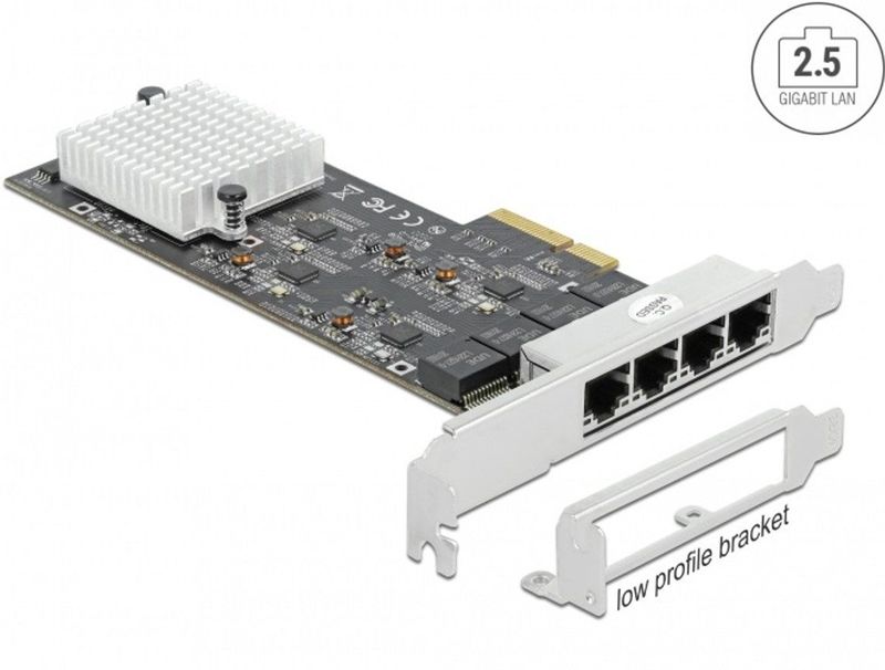 Delock - PCI Express Kaart - 4 Poorten - NBase-T - Tot 2500 Mbps