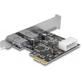 Delock - 89243 - PCI Express x1-kaart - 2 x Externe SuperSpeed USB - Type-A