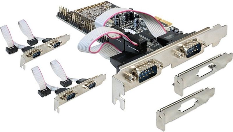 Delock - 89347 - PCI Express Kaart - Zwart - 6 x Serieel RS-232, Gegevensoverdrachtsnelheid tot 230,4 Kb/s