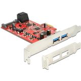 DeLOCK - 89389 - PCI Express Kaart - Zwart - 2x USB 3.0, 2x SATA 6 Gb/s