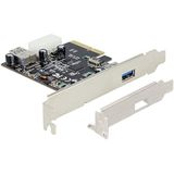 Delock - PCIe x4 SuperSpeed USB 10 Gbps - 1 + 1 Poort - Inclusief LP