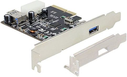 PCIe x4 SuperSpeed USB 10 Gbps (USB 3.1 Gen 2) 1 + 1 poort incl. LP ASmedia Delock