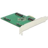 Delock - Opslagcontroller - PCIe 2.0 x1 - 2 Zenders/Kanalen - SATA 6Gb/s - 600 MBps