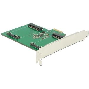 Delock - Opslagcontroller - PCIe 2.0 x1 - 2 Zenders/Kanalen - SATA 6Gb/s - 600 MBps