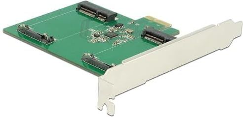 Delock - Opslagcontroller - PCIe 2.0 x1 - 2 Zenders/Kanalen - SATA 6Gb/s - 600 MBps