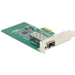Delock - PCI Express x4 Netwerkkaart - SFP - Zwart - Materiaal: Kunststof