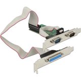 DeLOCK - PCI-Express Kaart - Geen Kleur - 2x 9-pins SUB-D + 1x 25-pins SUB-D Aansluitingen