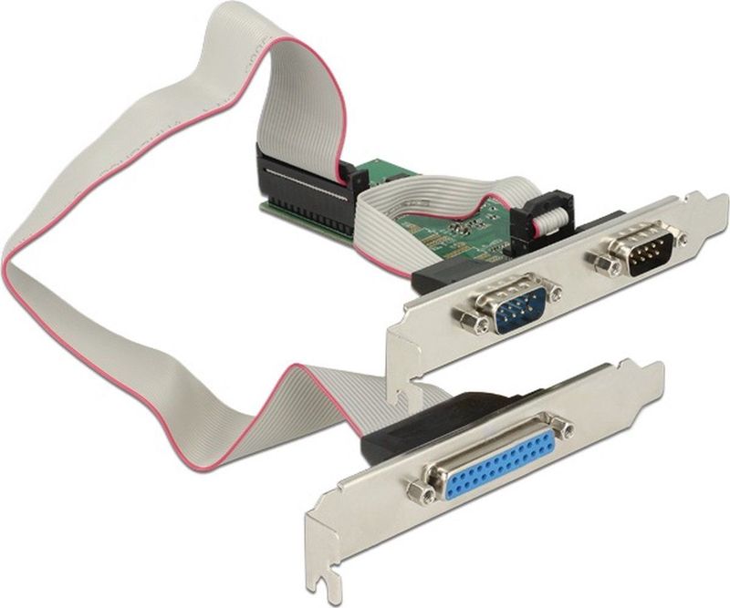 DeLOCK - PCI-Express Kaart - Geen Kleur - 2x 9-pins SUB-D + 1x 25-pins SUB-D Aansluitingen