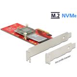 Delock - PCI Express x4 - Storage Controller - NVMe - Ondersteunt M.2-SSD in 22110, 2280, 2260, 2242 formaat
