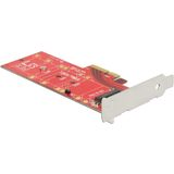 Delock - PCI Express x4 - Storage Controller - NVMe - Ondersteunt M.2-SSD in 22110, 2280, 2260, 2242 formaat