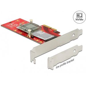 Delock - PCI Express x4 - Storage Controller - NVMe - Ondersteunt M.2-SSD in 22110, 2280, 2260, 2242 formaat