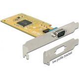 DeLOCK seriële RS232 PCI kaart met 1 9-pins SUB-D poort en Low Profile bracket