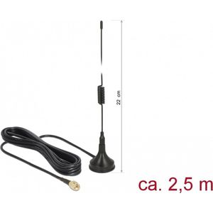 DeLOCK - Antenne - Zwart - 22 cm - Omnidirectioneel - 2 dBi