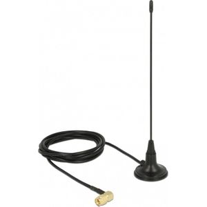 Delock - 480 MHz Antenne - Zwart - SMA-plug 90° - Magnetische Basis - 1,5 m Kabel