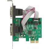 DeLOCK seriële RS232 PCI-Express kaart met 2 9-pins SUB-D poort en Low Profile brackets
