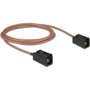 Fakra A (v) - Fakra A (v) antenne kabel - RG316 - 50 Ohm / transparant - 1,25 meter