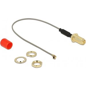 Delock Antennenkabel RP-SMA Buchse zum Einbau Ferritkern > MHF / U.FL-