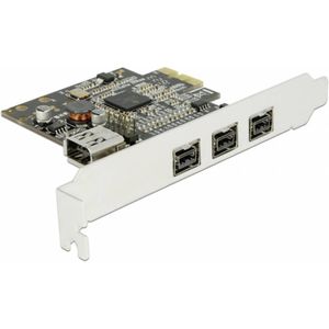 Delock - 89864 - PCI Express Kaart - 3x Externe FireWire B - 1x Interne FireWire A