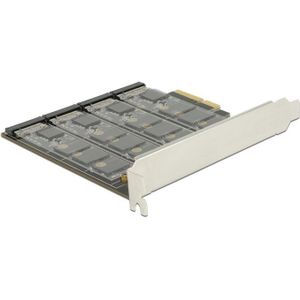 DELOCK PCI Express kaart > 4x intern M.2 Key B met RAID