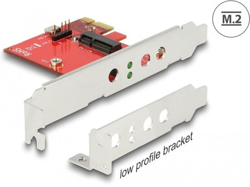 Delock - PCI Express Card - Low Profile Form Factor - 1 x Internal M.2 Key E Slot