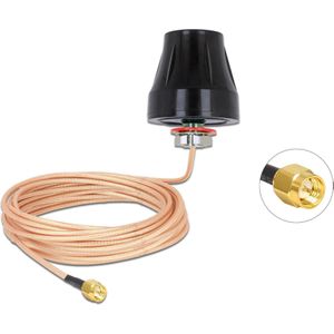 Delock LTE/HSPA/GSM-antenne, SMA-aansluiting, zwart (DECT, Lora, WiFi), Netwerkantenne