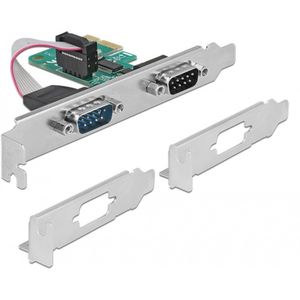 Delock - 89918 - PCI Express Kaart - Geen - 2x Serieel RS-232, Chipset WCH CH382L, Compatibel met 16C550 UART