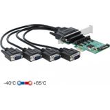 Delock - PCI Express Kaart - 4x RS-232 - Controlekaart - Met Voeding