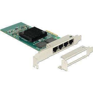 Delock - PCI Express Card - Netwerkadapter - Laag Profiel - Gigabit Ethernet x 4