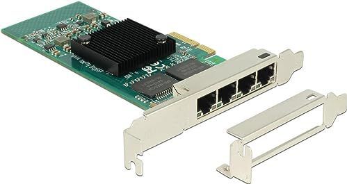 Delock - PCI Express Card - Netwerkadapter - Laag Profiel - Gigabit Ethernet x 4