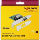 DeLOCK seriële RS232 PCI-Express kaart met 1 9-pins SUB-D poort en Low Profile bracket