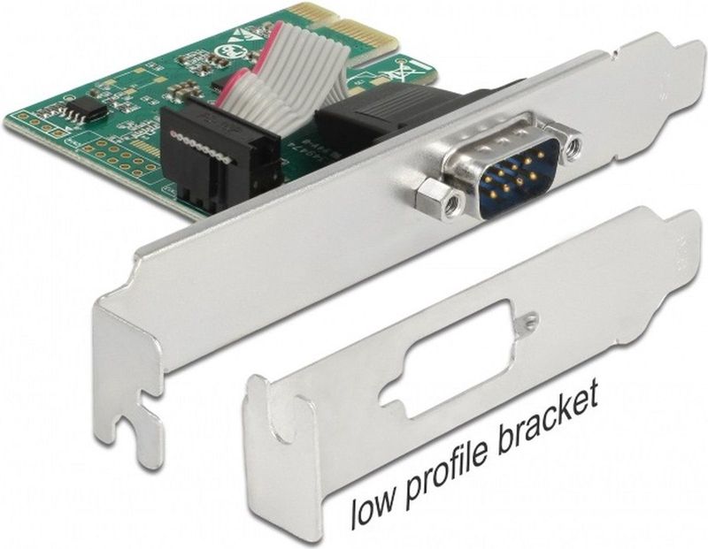 DeLOCK seriële RS232 PCI-Express kaart met 1 9-pins SUB-D poort en Low Profile bracket