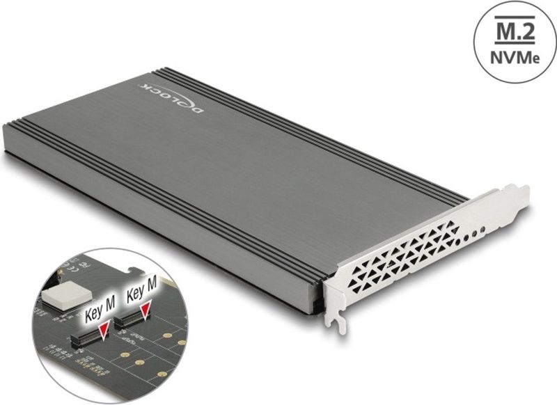 Delock - PCI-Ex16-controller - NVMe ondersteuning - Storage controller