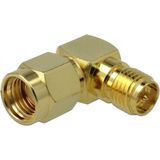 RP-SMA - Haakse Adapter - 50 Ohm - Verguld - Frequentiebereik 3 GHz