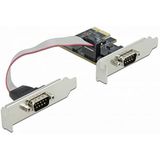 Delock - PCI Express-kaart - 2 Externe Seriële Poorten - Inclusief Low Profile Beugels