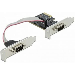 Delock - PCI Express-kaart - 2 Externe Seriële Poorten - Inclusief Low Profile Beugels