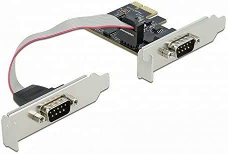 Delock - PCI Express-kaart - 2 Externe Seriële Poorten - Inclusief Low Profile Beugels