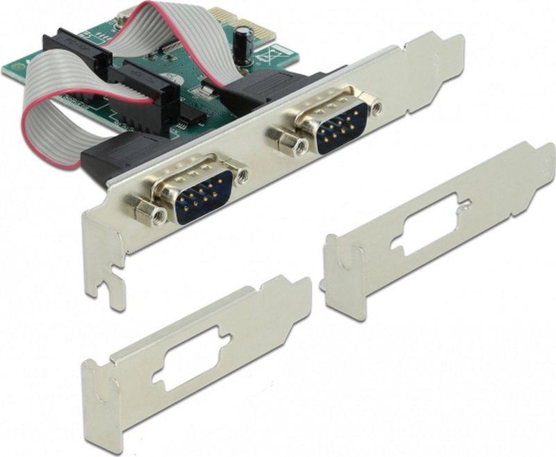 Delock - PCI Express Kaart - 2x Serieel RS-232 - Controlekaart - Low Profile Formaat
