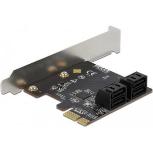 Delock - 90010 - PCI Express Kaart - Low Profile - 4 x SATA 6 Gb/s