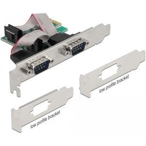 Delock - 90046 - PCI Express Kaart - 2x Serieel RS232 - Low Profile