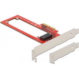 Delock - PCI Express x4 Kaart - Low Profile Form Factor - 1 x EDSFF E1.S Slot